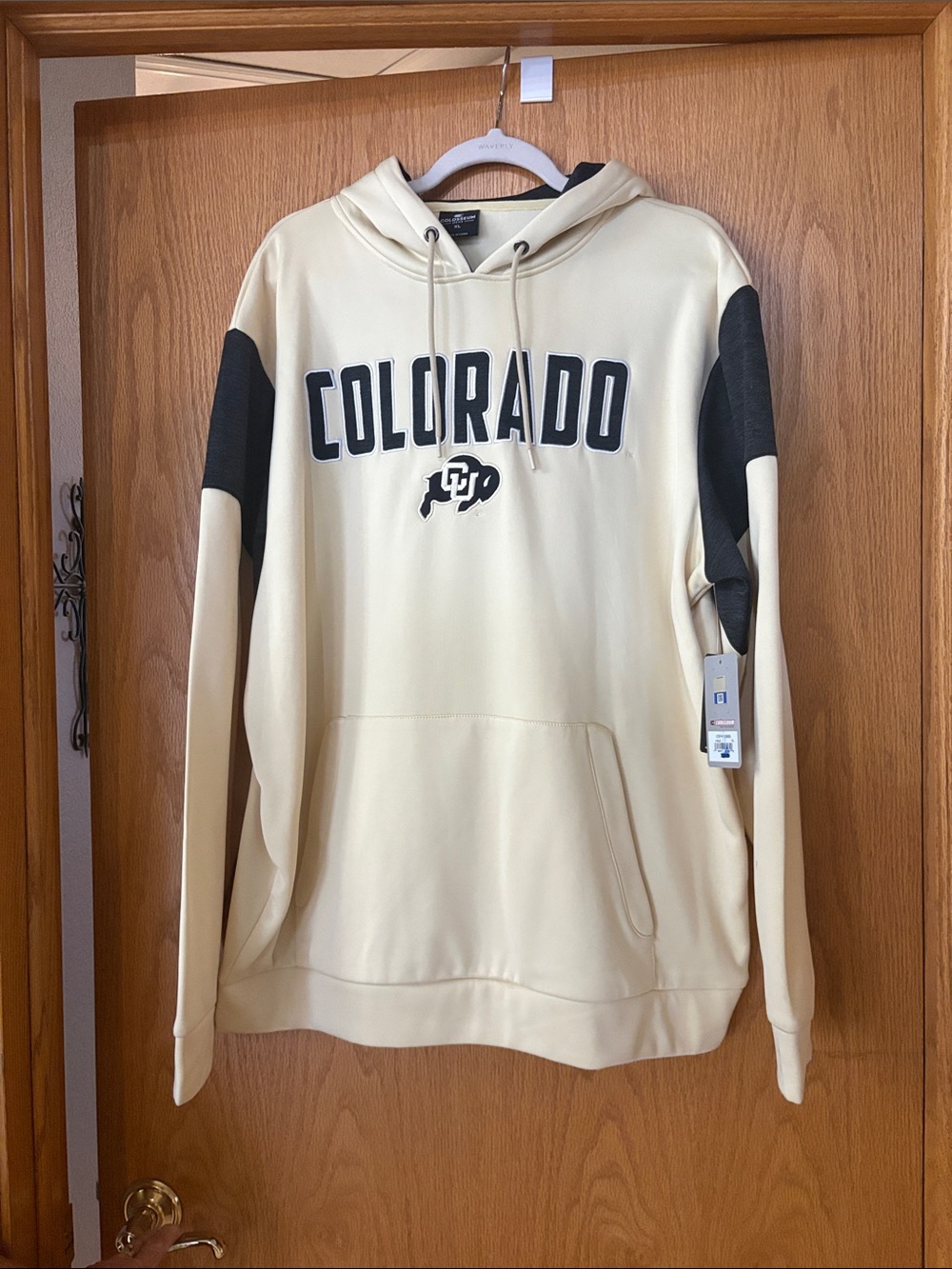 Colosseum Cream Hoodie with Black Colorado Lettering